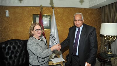  وزير النقل يستقبل رئيس بعثة البنك الأوروبي الجديد 