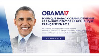 بالصور.. ترشيح الرئيس الأمريكي أوباما لرئاسة فرنسا