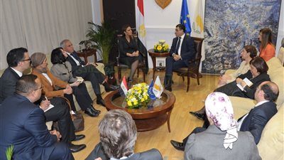 «سحر نصر» تلتقي رئيس البرلمان ووزير الزراعة القبرصيين 