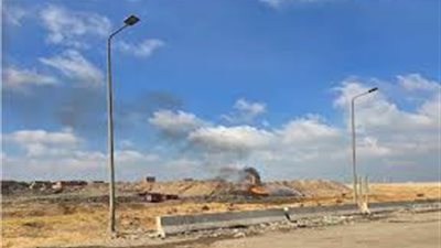 وزير البترول فى موقع حادث كسر خط نقل البوتاجاز مسطرد-الهايكستب بالخانكة