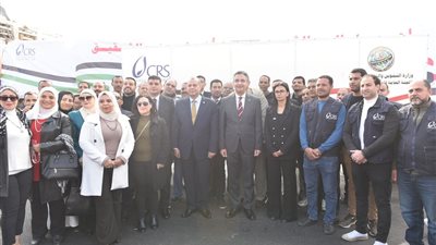 وزير التموين يطلق القافلتين 11 و12 للمساعدات الإنسانية العاجلة لقطاع غزة