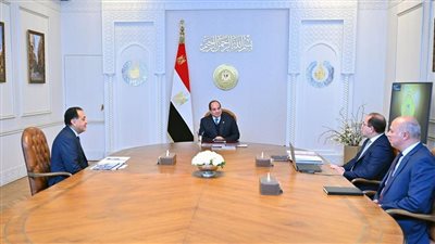 الرئيس عبد الفتاح السيسي يجتمع برئيس مجلس الوزراء ووزير المالية