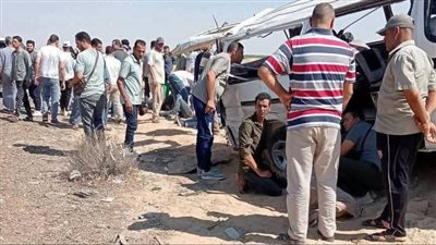 إصابة 13 شخصًا في تصادم مروع بطريق الأكسدة بمدينة السادات