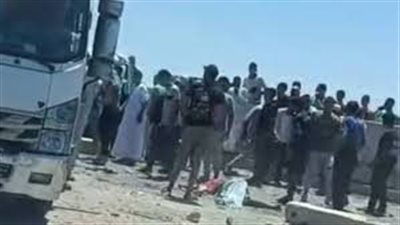 ارتفاع عدد المتوفين لـ9 وإصابة 11 آخرين بتصادم سيارتين ميكروباص بـ