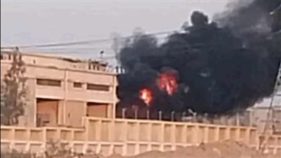 حريق هائل بمحطة كهرباء على طريق العاشر من رمضان 