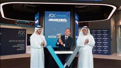 أوراسكوم للإنشاءات تبدأ التداول في بورصة أبوظبي للأوراق المالية