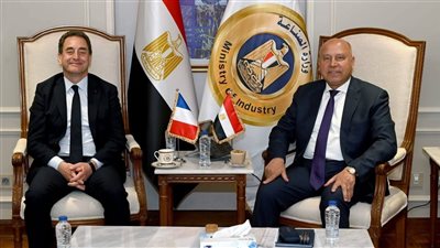 وزير الصناعة والنقل يبحث مع السفير الفرنسي مستجدات مشروعات النقل المشتركة