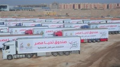 مصر تدشن دخول قافلة المساعدات الإنسانية الـ120 إلى قطاع غزة