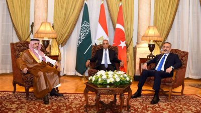 وزير الخارجية يعقد لقاءً ثلاثياً مع نظيريه السعودي والتركي لبحث التطورات الإقليمية