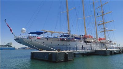 لقطاع السياحة البحرية.. ميناء غرب بورسعيد يستقبل السفينة الشراعية العالمية «STAR FLYER»