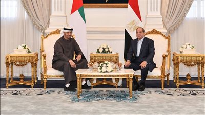 السيسي ومحمد بن زايد يبحثان تعزيز العلاقات والتنسيق بشأن تطورات المنطقة والقضايا المشتركة الراهنة