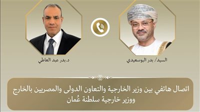 وزير الخارجية يبحث هاتفياً مع نظيره العُماني تطورات الأوضاع الإقليمية