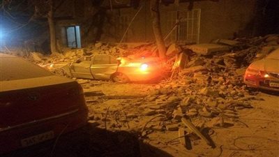 7 إصابات في انهيار عقار جاردن سيتي