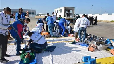 تدريبات طوارئ دورية بمطار الغردقة الجوي