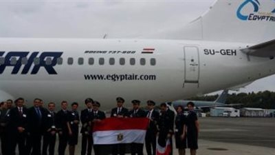 «شريف فتحي» يشهد هبوط الطائرة الجديدة لـ«مصر للطيران»