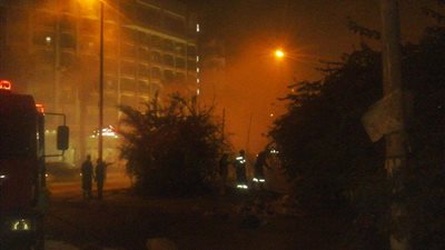 بالصور.. حريق هائل في مبنى تابع للشركة القابضة للصناعات الكيماوية بالهرم