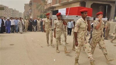 تشييع جنازة شهيد رفح «محمد صلاح» فى مسقط رأسه بمدينة أسيوط