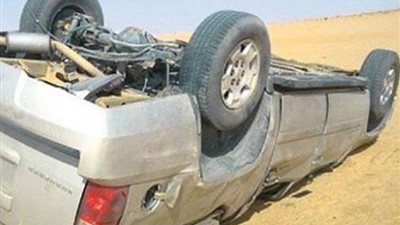 مصرع وإصابة 6 مواطنين من أسرة واحدة فى انقلاب سيارة