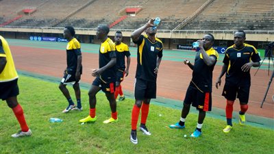 بالصور.. منتخب أوغندا يخوض مرانه الأخير قبل السفر للإسكندرية