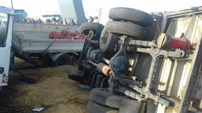 مصرع 15 شخصاً فى حادث تصادم على صحراوى بنى سويف