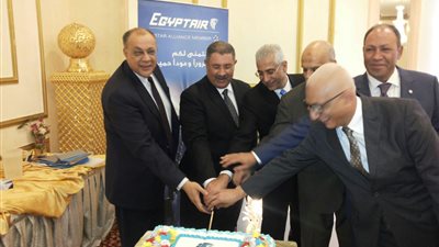 بالصور| بعثة «مصر للطيران» بجدة تحتفل بنجاح موسم الحج