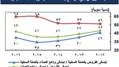 47 % ارتفاعاً بإجمالى القروض بالبنوك بنهاية يونيو2017
