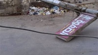 سقوط عمود إنارة على مواطن بالقليوبية