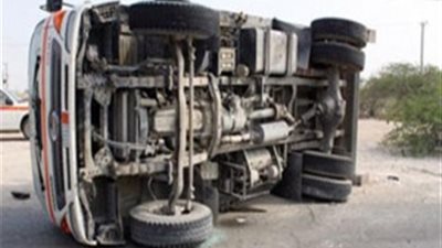 إصابة 8 أشخاص فى إنقلاب ميكروباص بصحراوى ببنى سويف