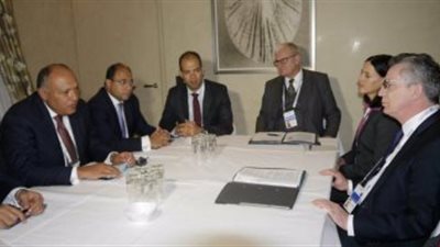 سامح شكرى يبحث مع وزير داخلية ألمانيا التعاون الأمنى ومكافحة الإرهاب