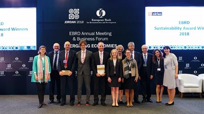 «سكك حديد مصر» تفوز بالجائزة الذهبية للاستدامة من EBRD لعام 2018