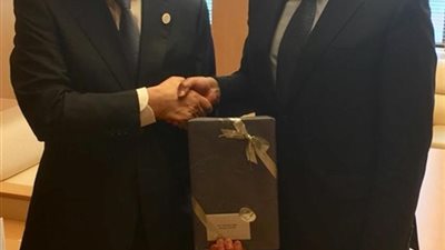 السفير المصري في اليابان يبحث تعزيز التعاون مع رئيس منظمة التجارة الخارجية‎